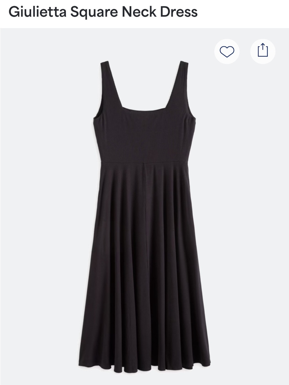 nine britton Black Square-Neck Midi Dress